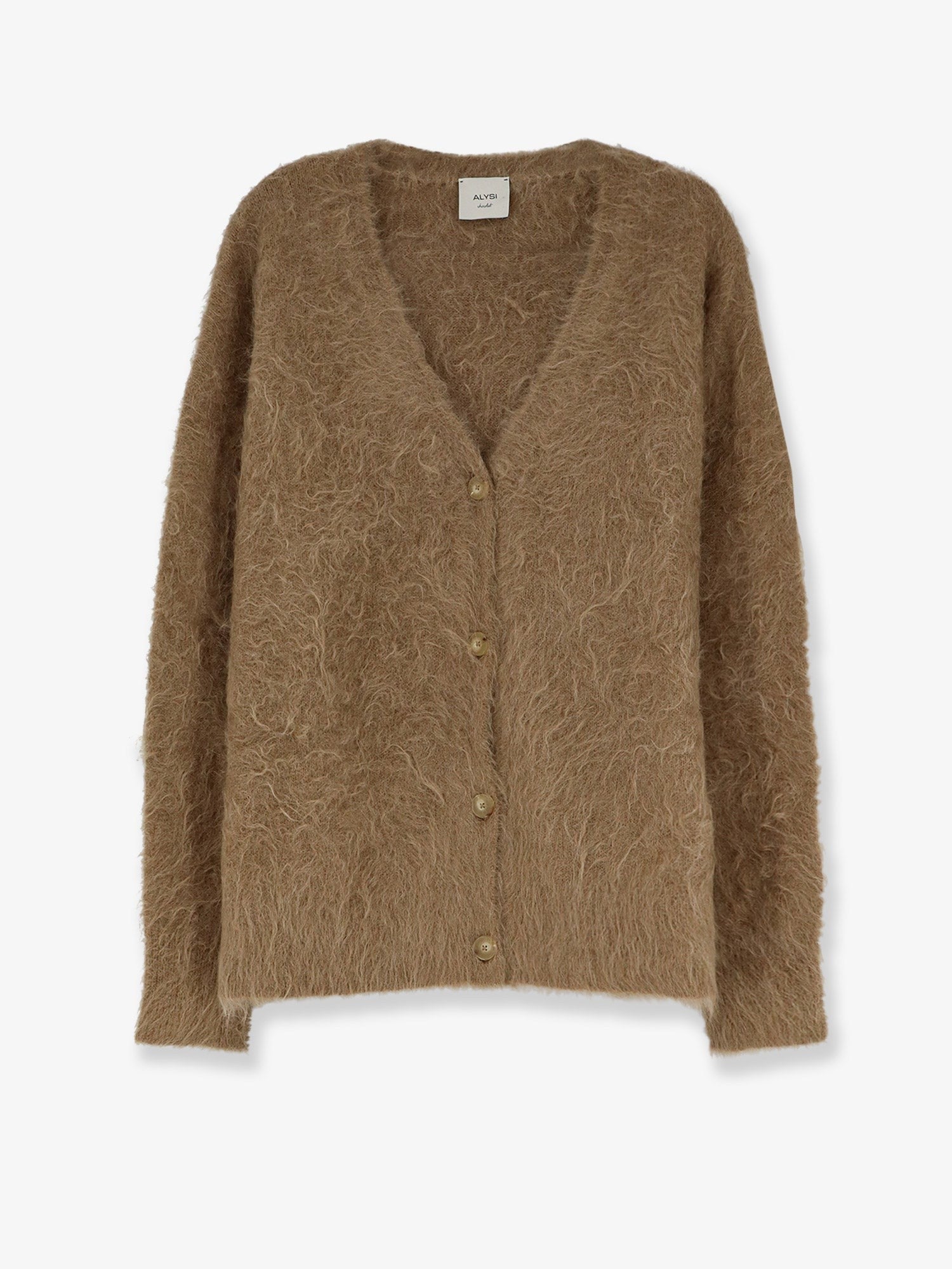 Alysi Women's Alpaca Blend Cardigan Beige
