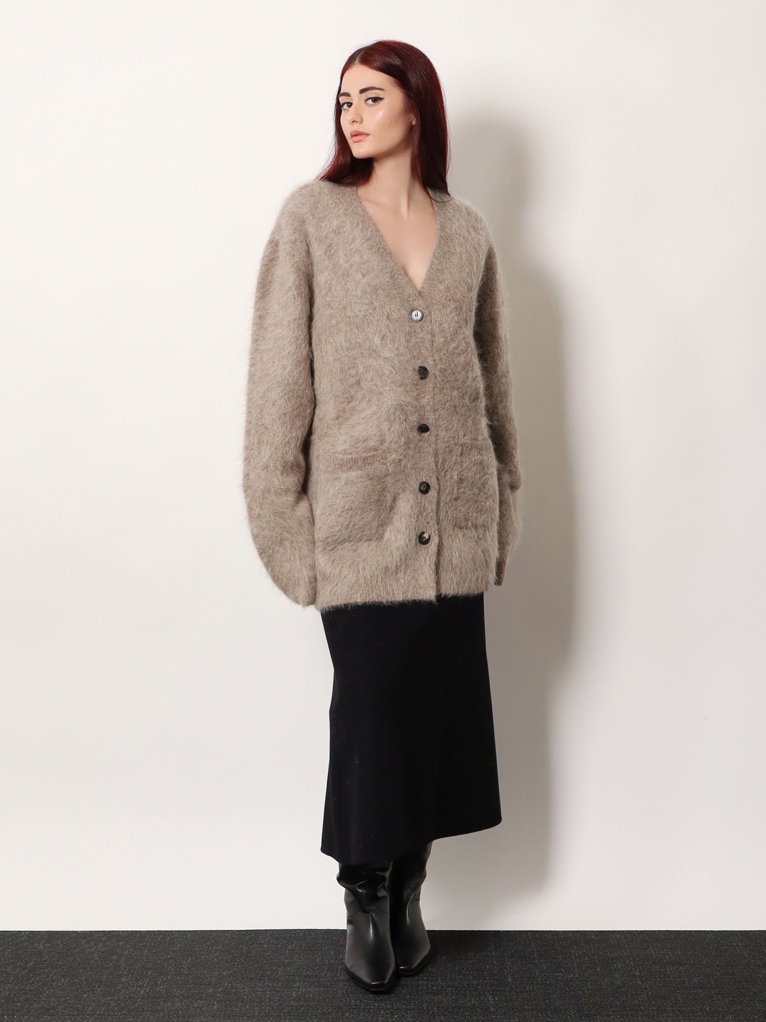 R2W Women's Alpaca Blend Cardigan Beige