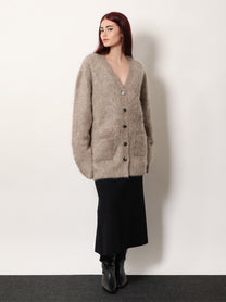 R2W Women's Alpaca Blend Cardigan Beige