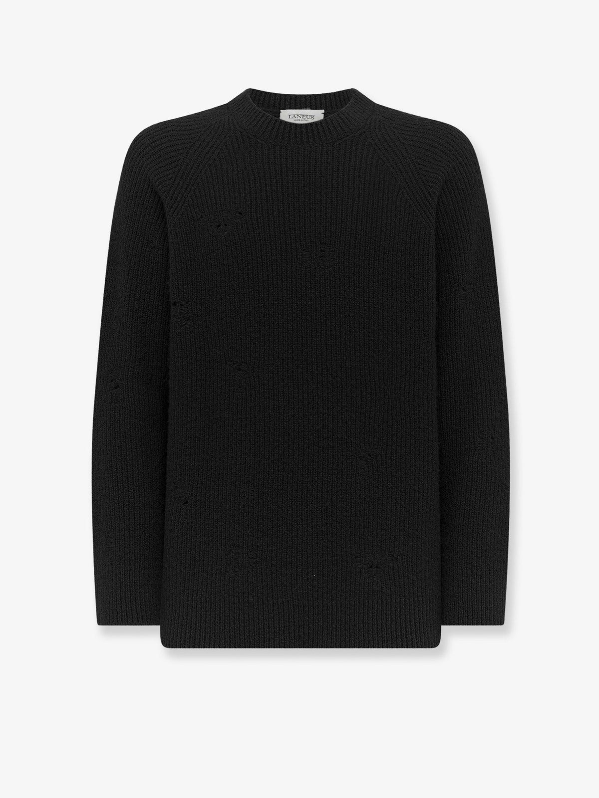 Laneus Men's Alpaca Blend Sweater Black