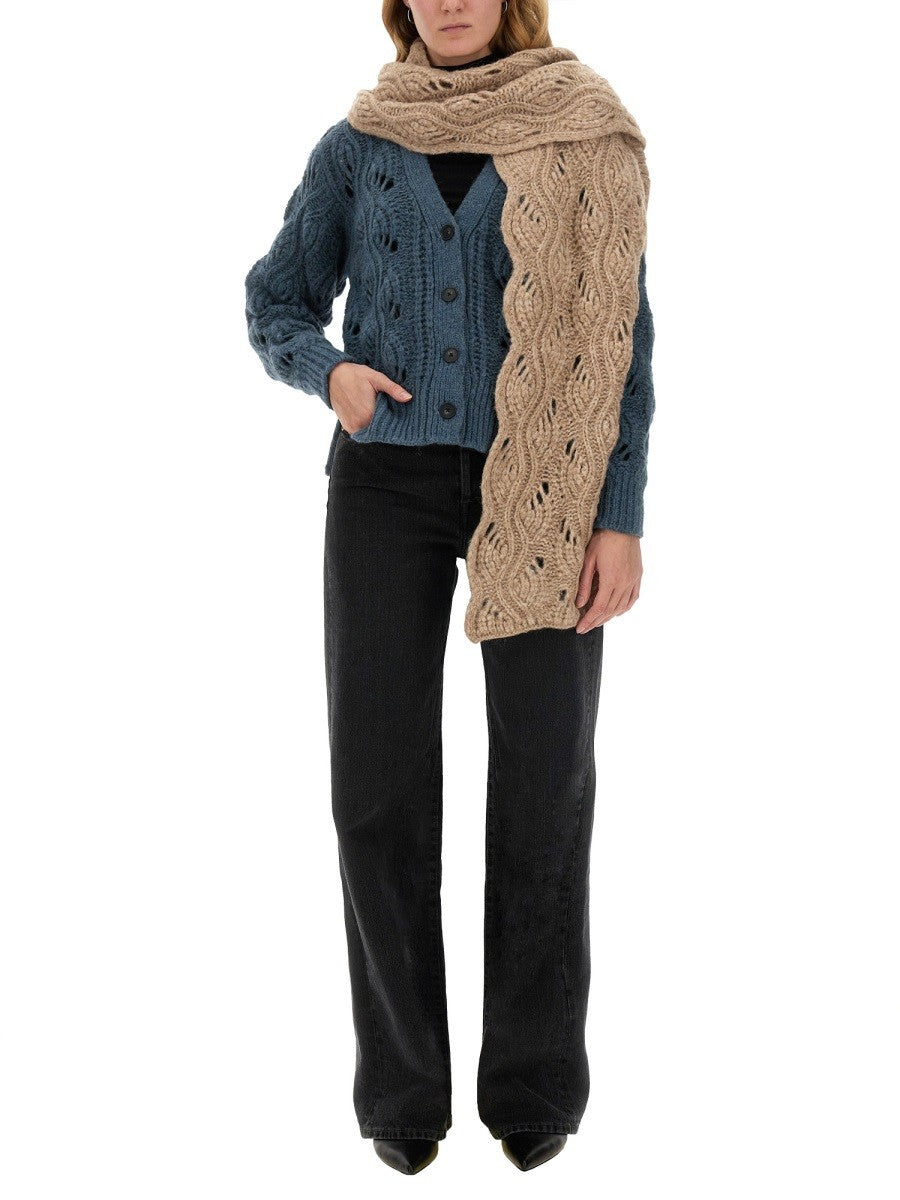 Mila Schön Women's Alpaca Cardigan Blue, view 2
