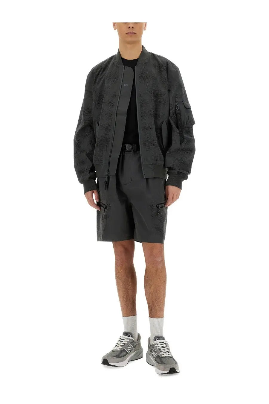 Alpha Industries Men's Laser Cut Jacket Grey, view 2