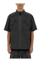 Alpha Industries Men's Laser Cut Short Sleeve Shirt Grey