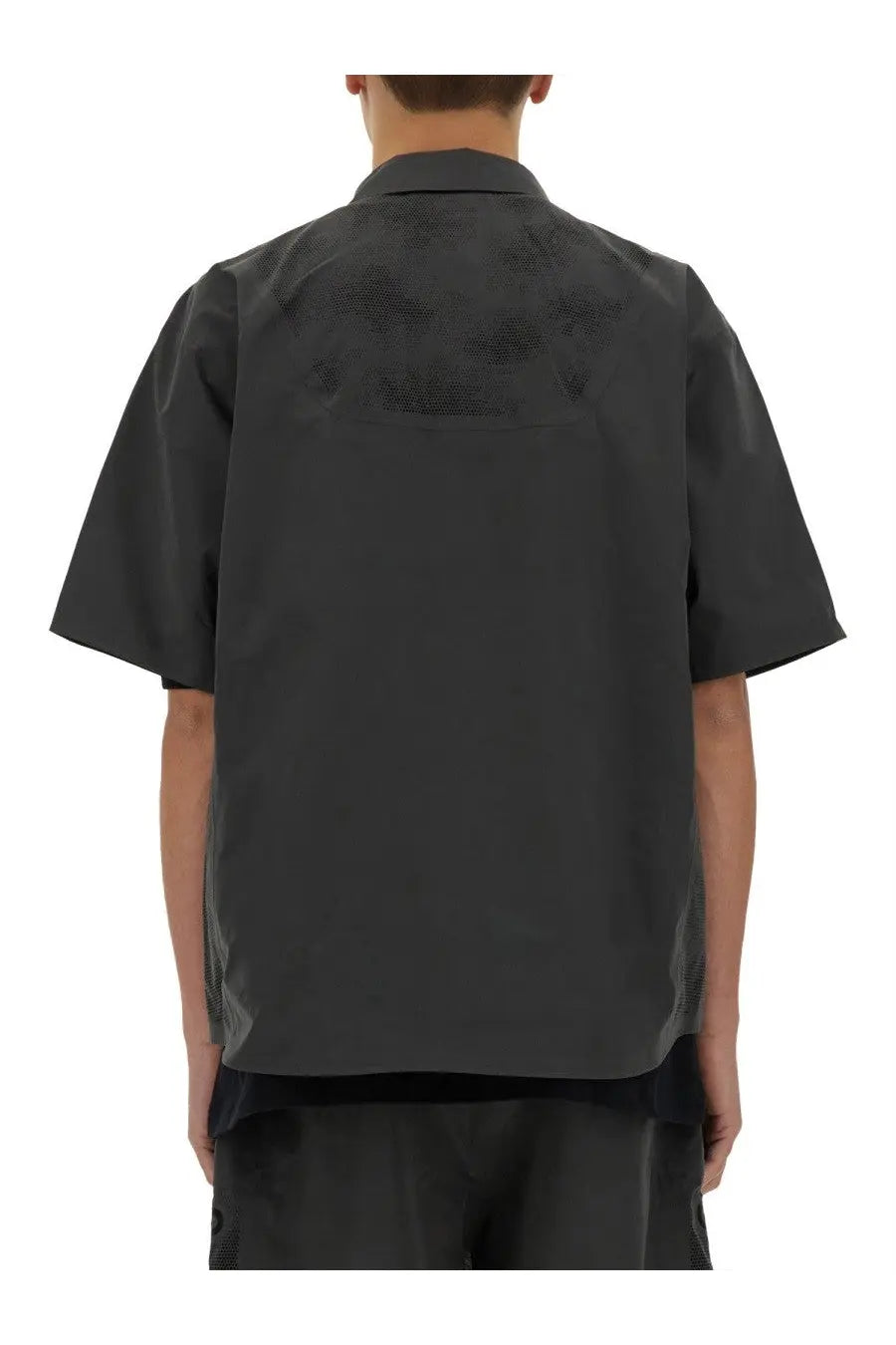 Alpha Industries Men's Laser Cut Short Sleeve Shirt Grey, view 3
