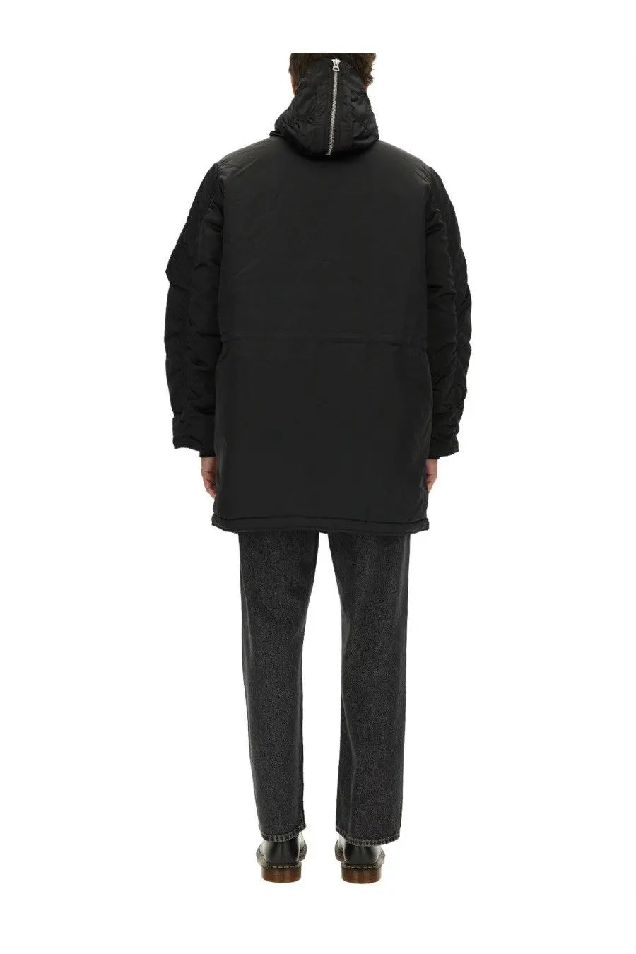 Alpha Industries Unisex Long Bomber Jacket Black, view 3
