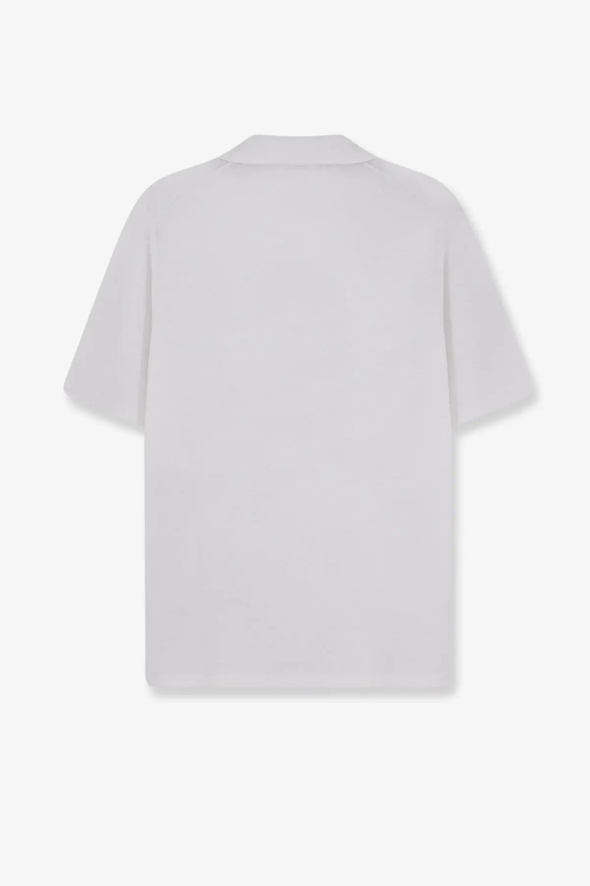 Alpha-Studio men’s white cotton polo shirt with short sleeves classic collar and minimalist design