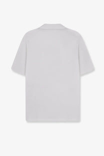Alpha-Studio men’s white cotton polo shirt with short sleeves classic collar and minimalist design