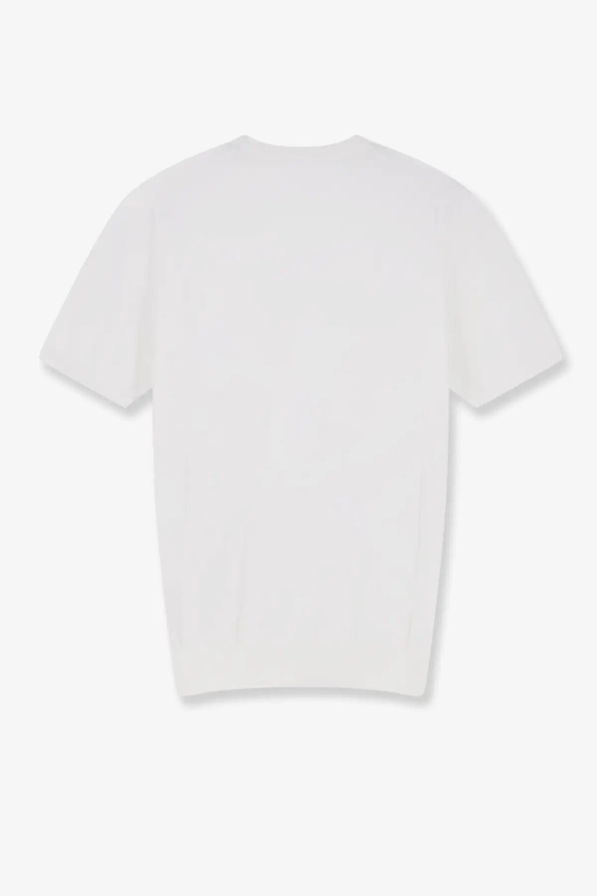 Alpha-Studio men’s white cotton short-sleeved t-shirt with a simple minimalist design front view