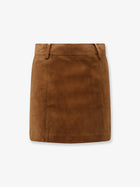DUNST Women's Alter Suede Mini Skirt Brown