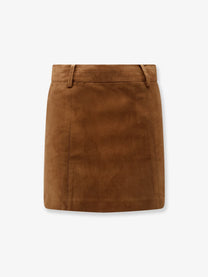 DUNST Women's Alter Suede Mini Skirt Brown