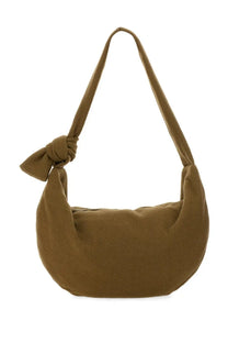 Alysi women’s olive green fabric shoulder bag with knotted strap detail perfect for casual use