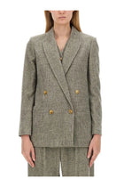 Alysi Women's Double Breasted Jacket Grey