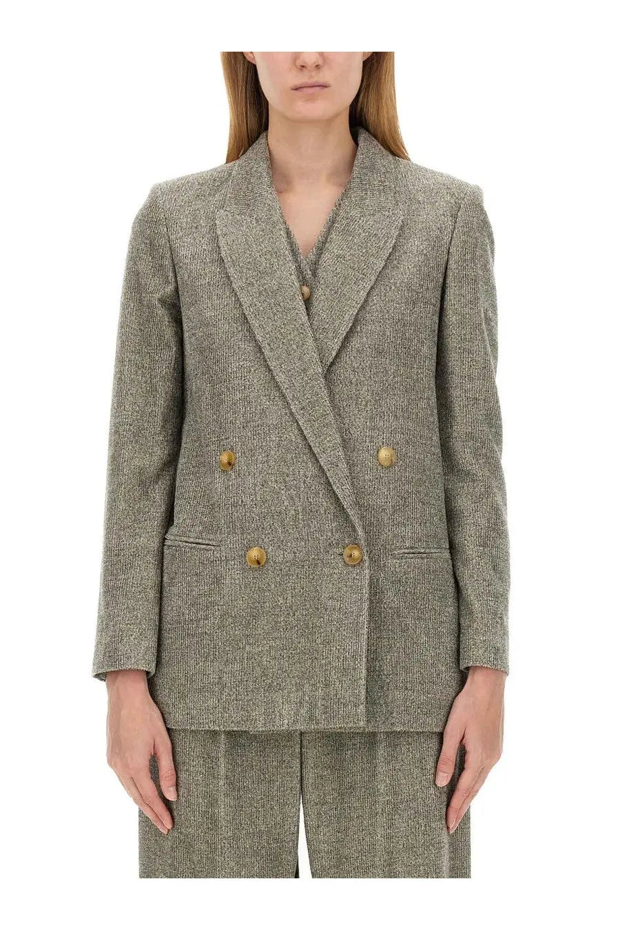 Alysi Women's Double Breasted Jacket Grey