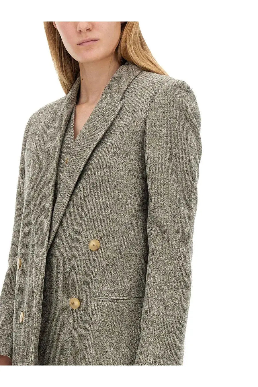 Alysi Women's Double Breasted Jacket Grey, view 4