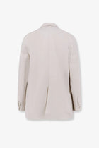 Alysi Women's Double Breasted Lyocell and Linen Blazer Gesso, view 2