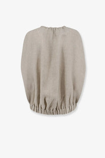 Alysi Women's Élavé Linen Sleeveless Jacket Grezzo