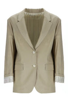 Alysi Women's Linen Blend Blazer Beige