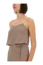 Alysi Women's Micro Stripe Top Red, view 4