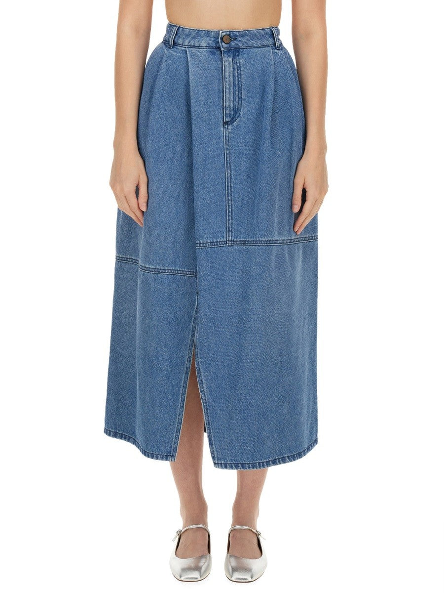 Alysi Women's Midi Skirt Blue