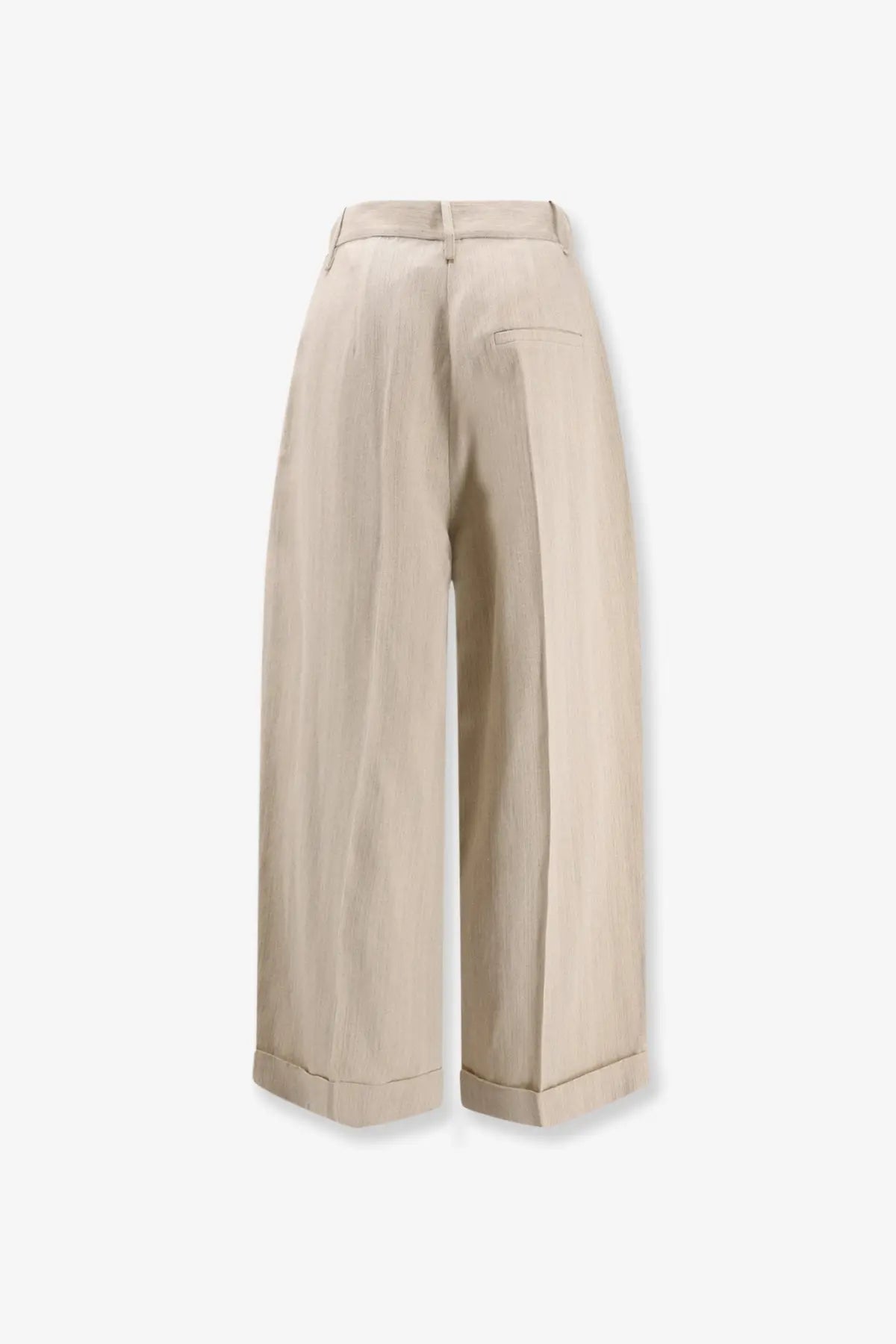Alysi Women's Sartorial Viscose and Linen Trousers White, view 2