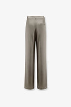 Alysi Women's Satin Trousers Beige, view 2