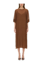 Alysi Women's Silk Midi Dress Brown