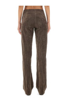 Alysi Women's Velvet Crinkle Slim Pants Brown, view 3