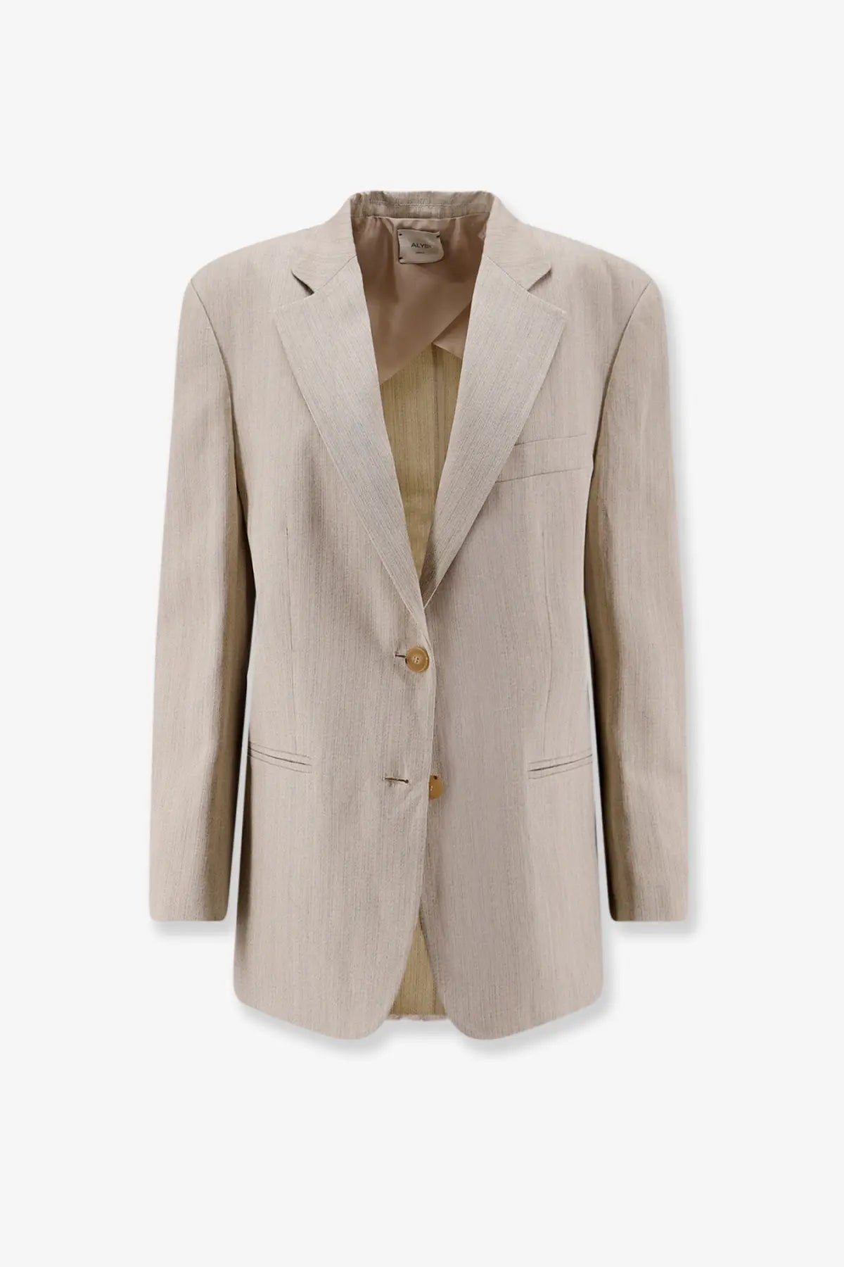 Alysi Women's Viscose and Linen Blazer White