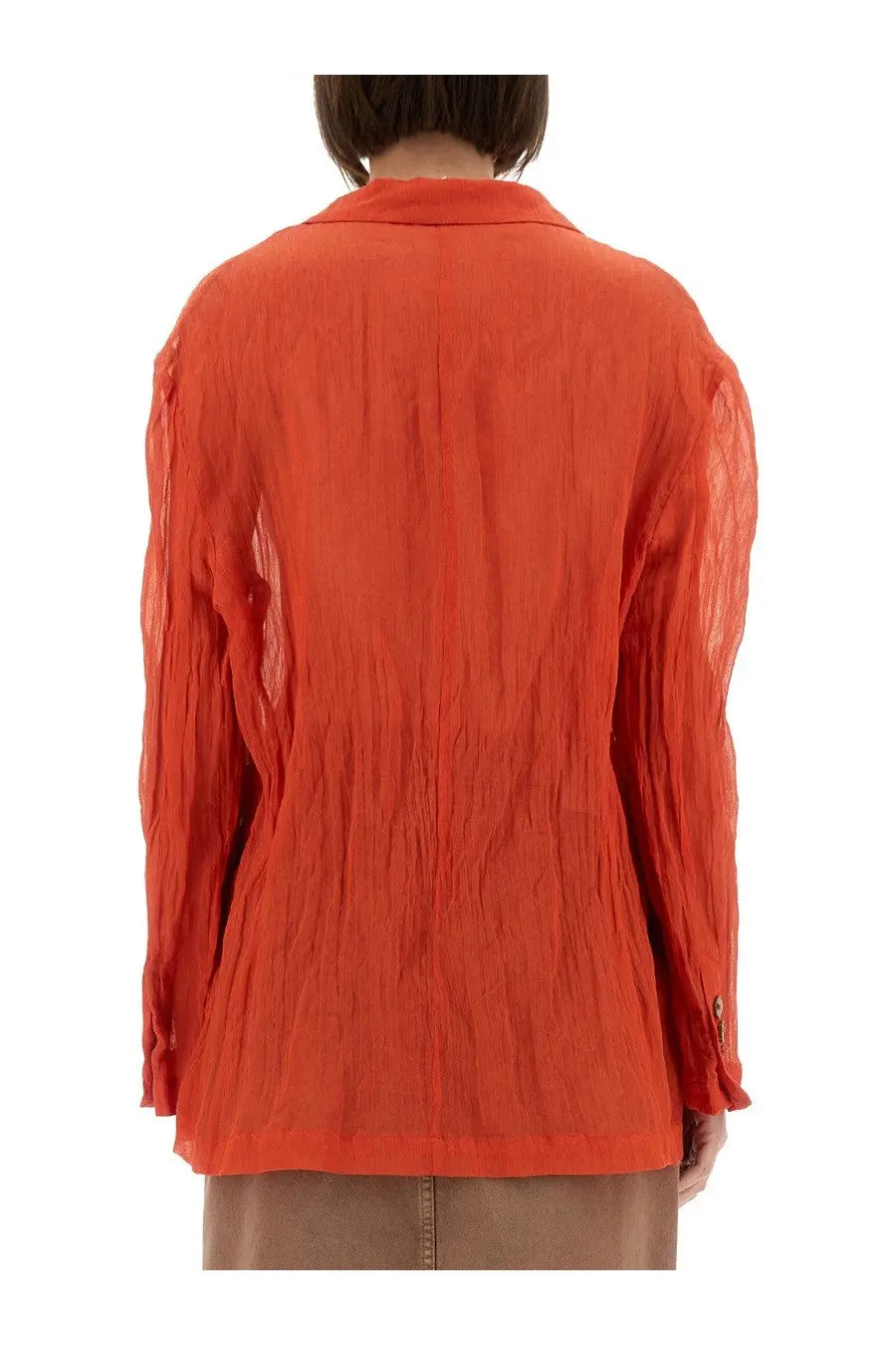Alysi Women's Wrinkled Effect Shirt Red, view 3