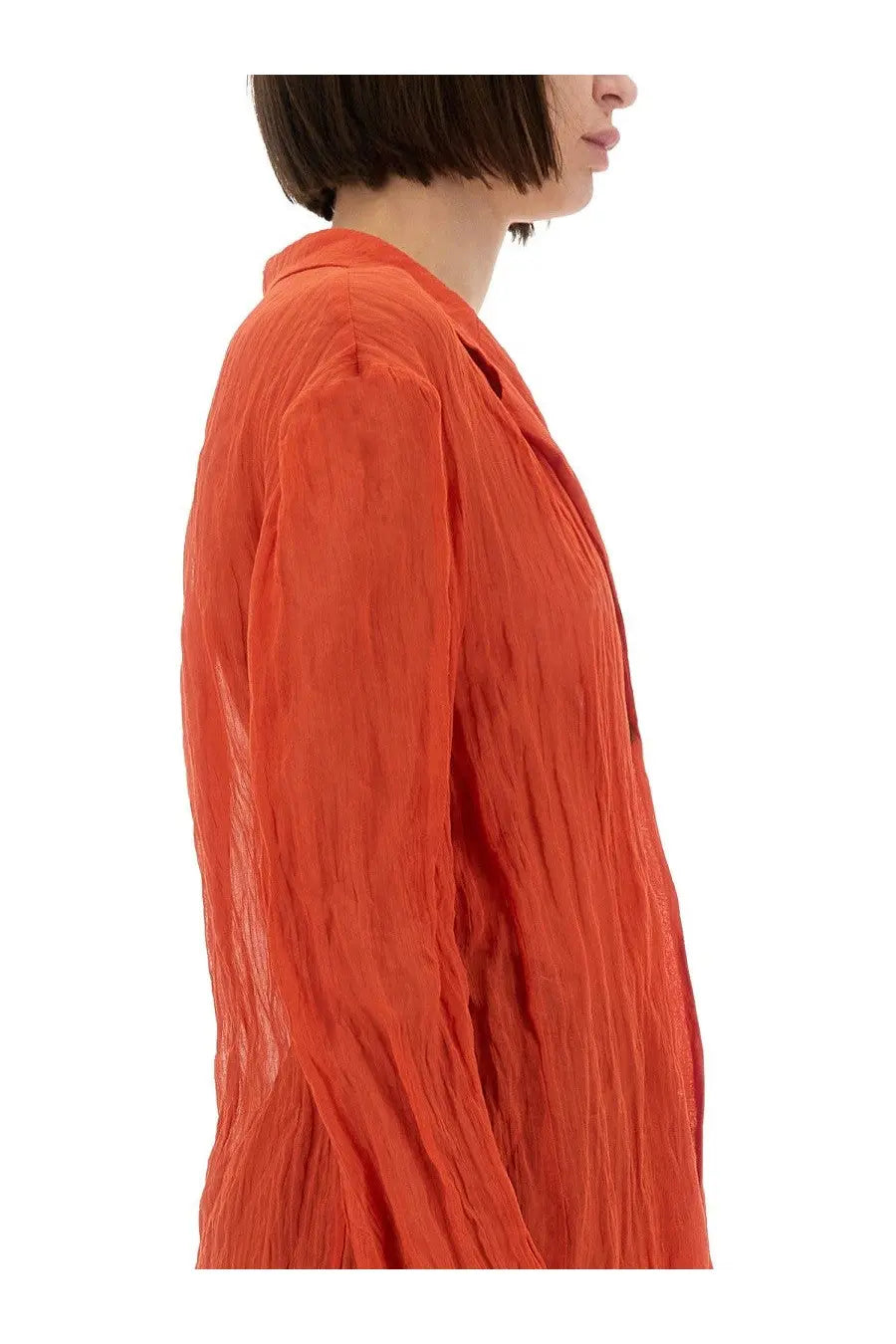 Alysi Women's Wrinkled Effect Shirt Red, view 4