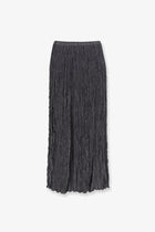 Alysi Women's Wrinkled Viscose Skirt Liquirizia