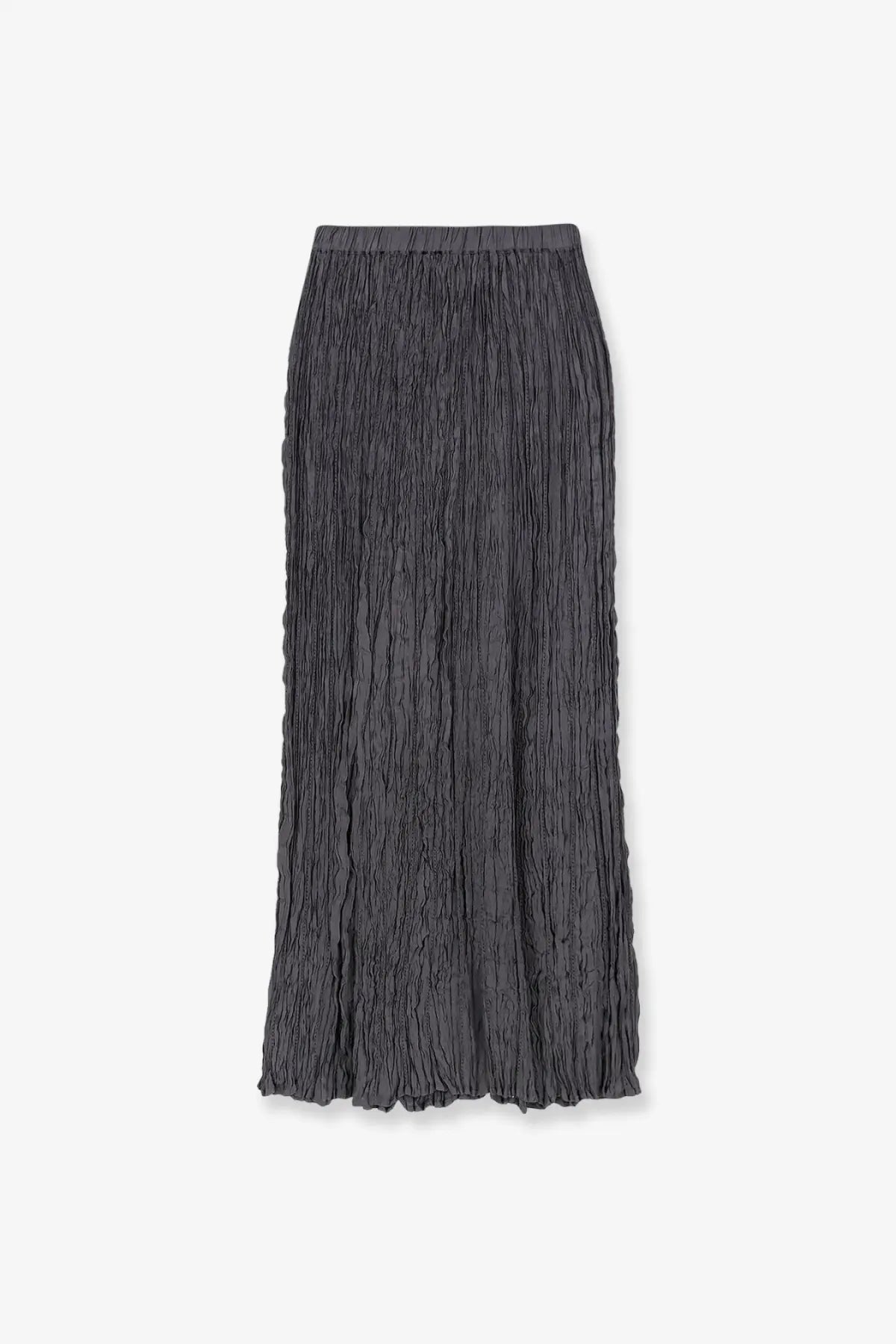 Alysi Women's Wrinkled Viscose Skirt Liquirizia, view 2