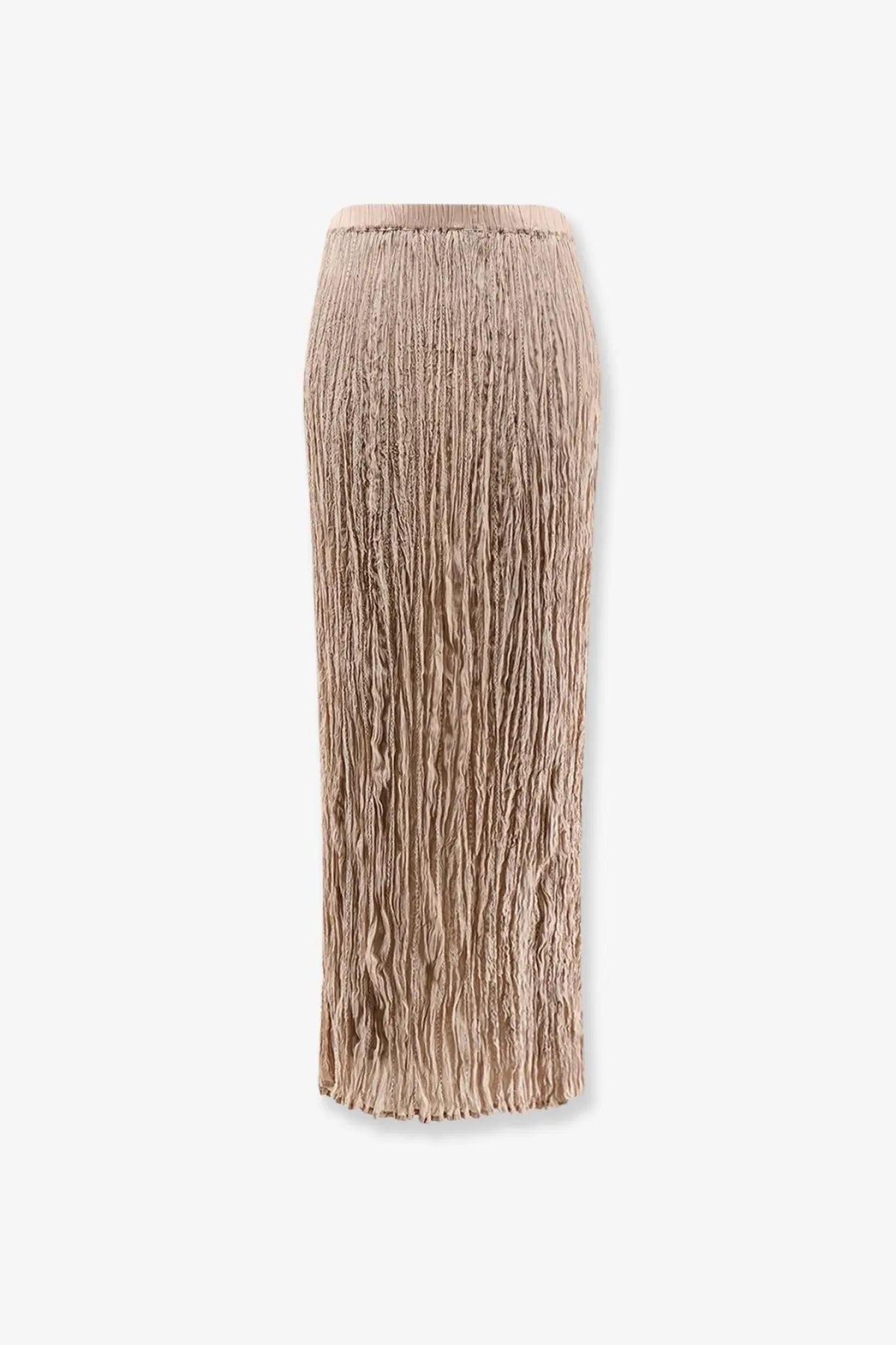 Alysi Women's Wrinkled Viscose Skirt Pink