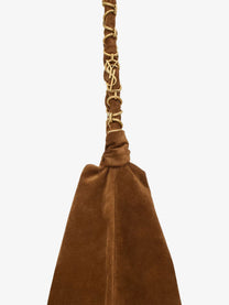 Saint Laurent Women's Amalia Suede Shoulder Bag Beige