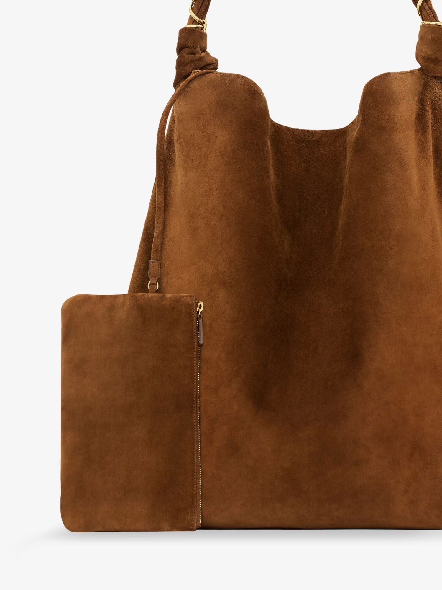 Saint Laurent Women's Amalia Suede Shoulder Bag Beige