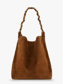 Saint Laurent Women's Amalia Suede Shoulder Bag Beige