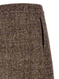 Agnona Amanda Bermuda Shorts Brown