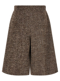Agnona Amanda Bermuda Shorts Brown