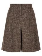 Agnona Amanda Bermuda Shorts Brown