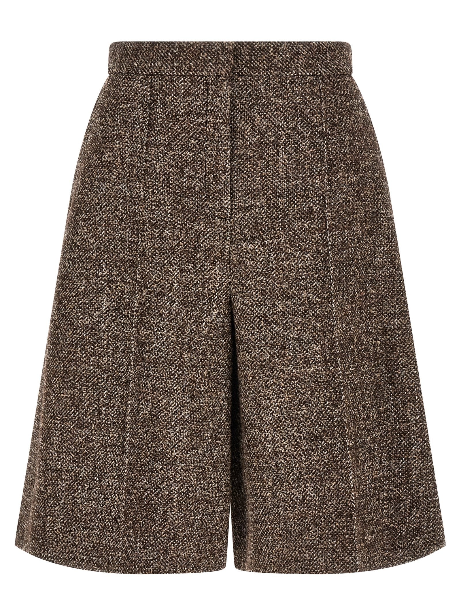 Agnona Amanda Bermuda Shorts Brown