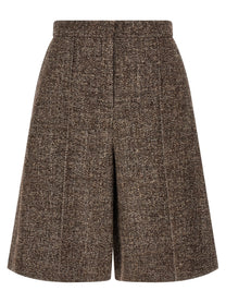 Agnona Amanda Bermuda Shorts Brown