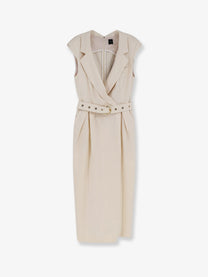 Pinko Women's Amandine Viscose Dress White