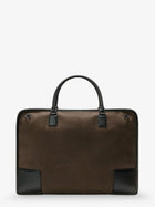 Loewe Men's Amazona Duffle Nubuck Handbag Green, view 2