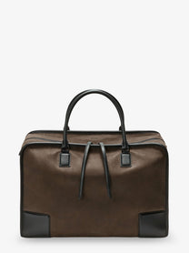 Loewe Men's Amazona Duffle Nubuck Handbag Green