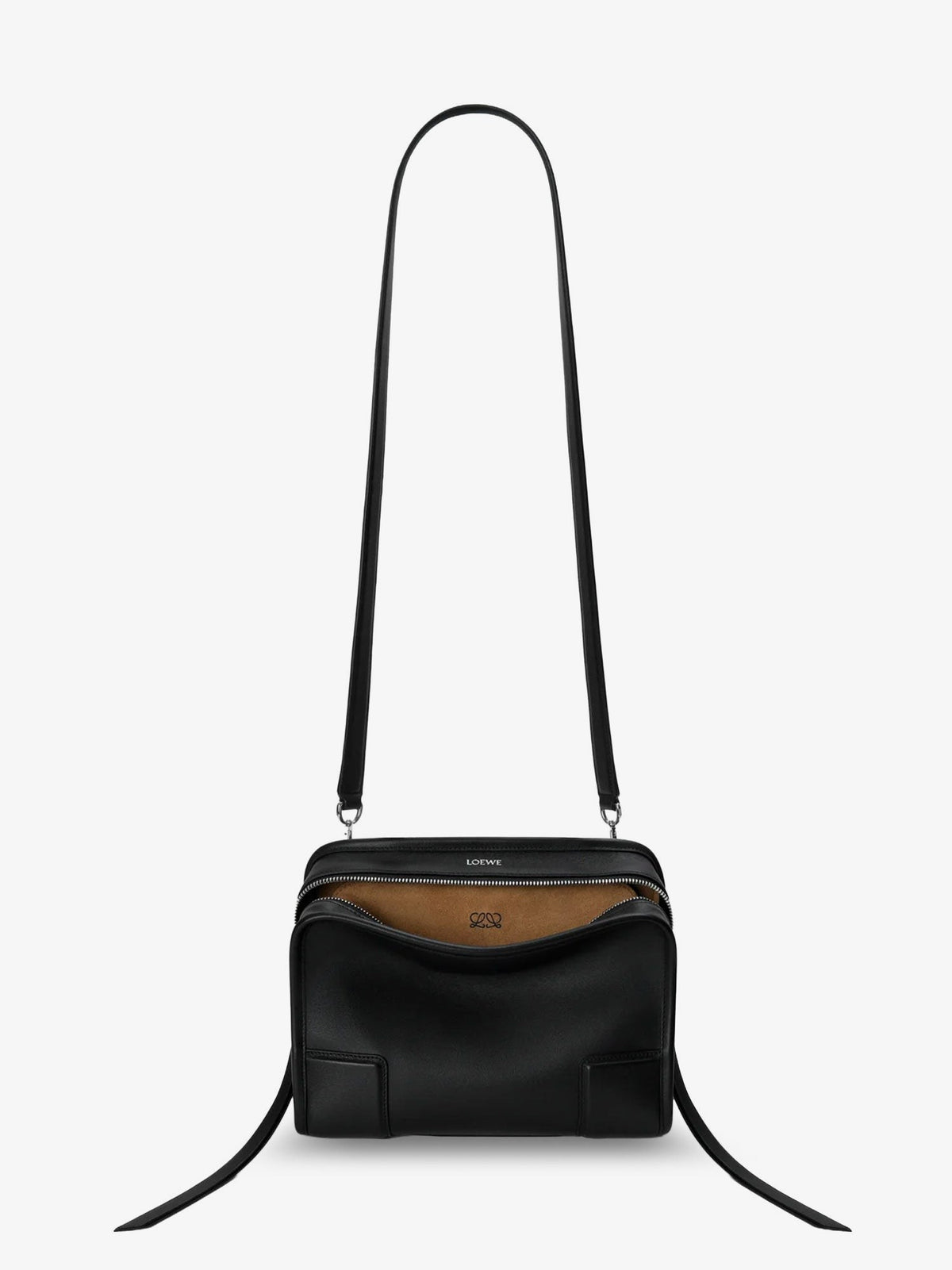 Loewe Women's Amazona Leather Handbag Black, view 3