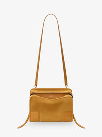 Loewe Women's Amazona Medium Suede Shoulder Bag Yellow