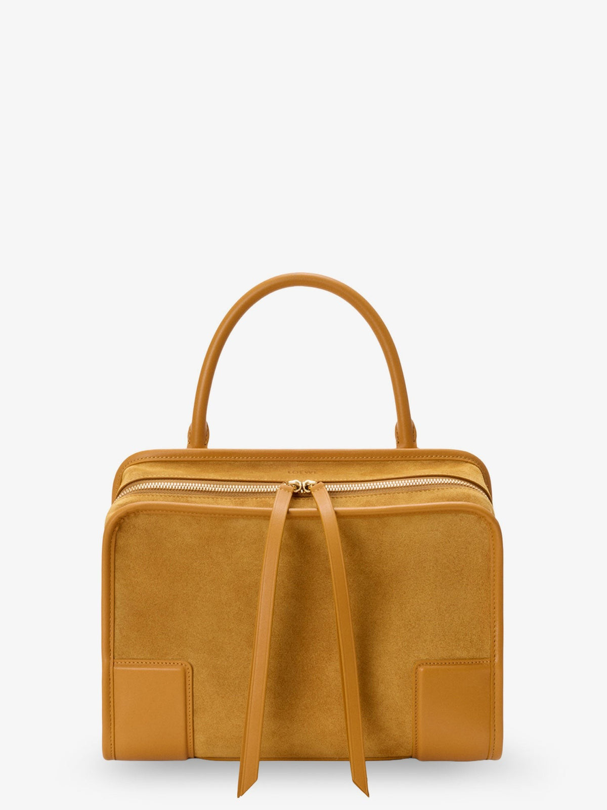 Loewe Women's Amazona Medium Suede Shoulder Bag Yellow