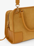 Loewe Women's Amazona Medium Suede Shoulder Bag Yellow