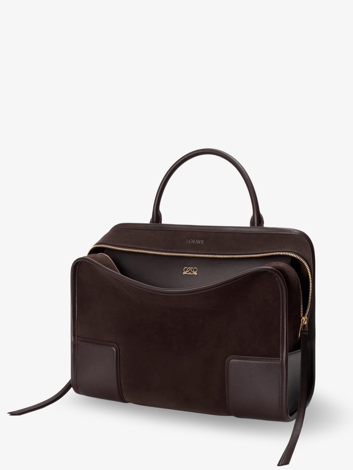 Loewe Women's Amazona Suede Handbag Brown