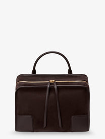 Loewe Women's Amazona Suede Handbag Brown